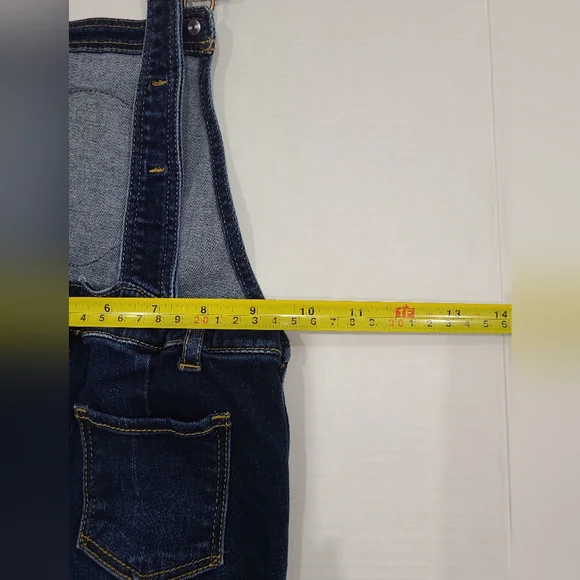 GAP Toddler Denim Overalls with Fleece Penguin Patch & Adjustable Straps 4yr - Picture 14 of 16